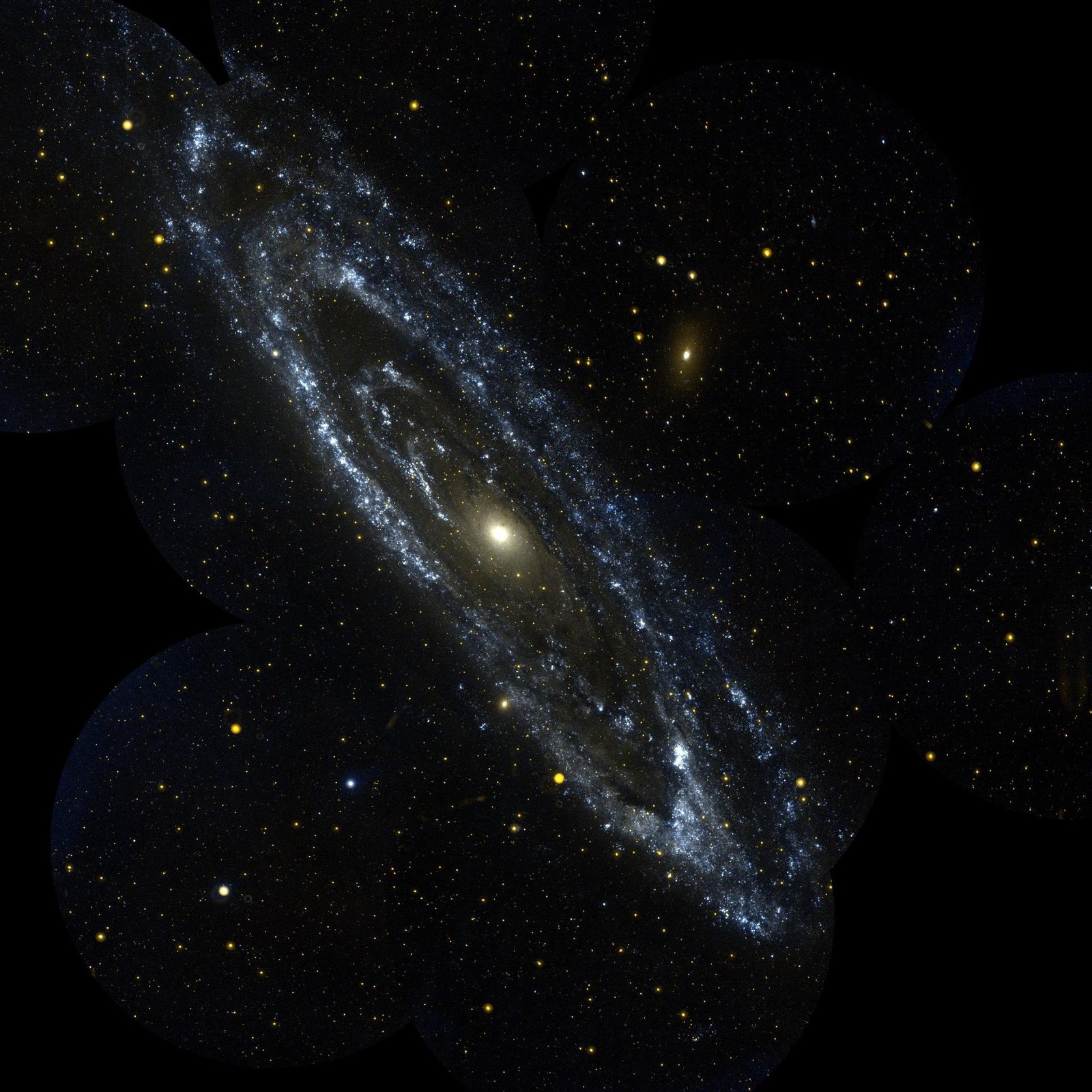 The Andromeda Galaxy, a spiral galaxy two and a half million light-years away.
