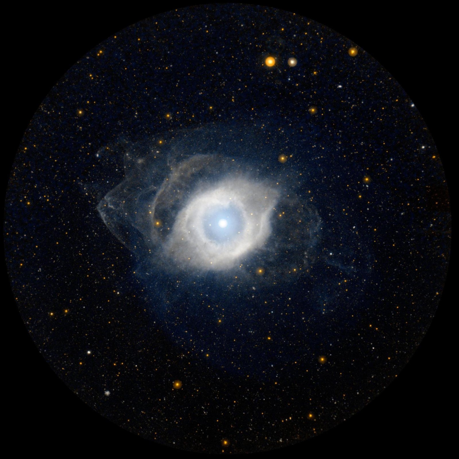 The Helix Nebula, a planetary nebula.