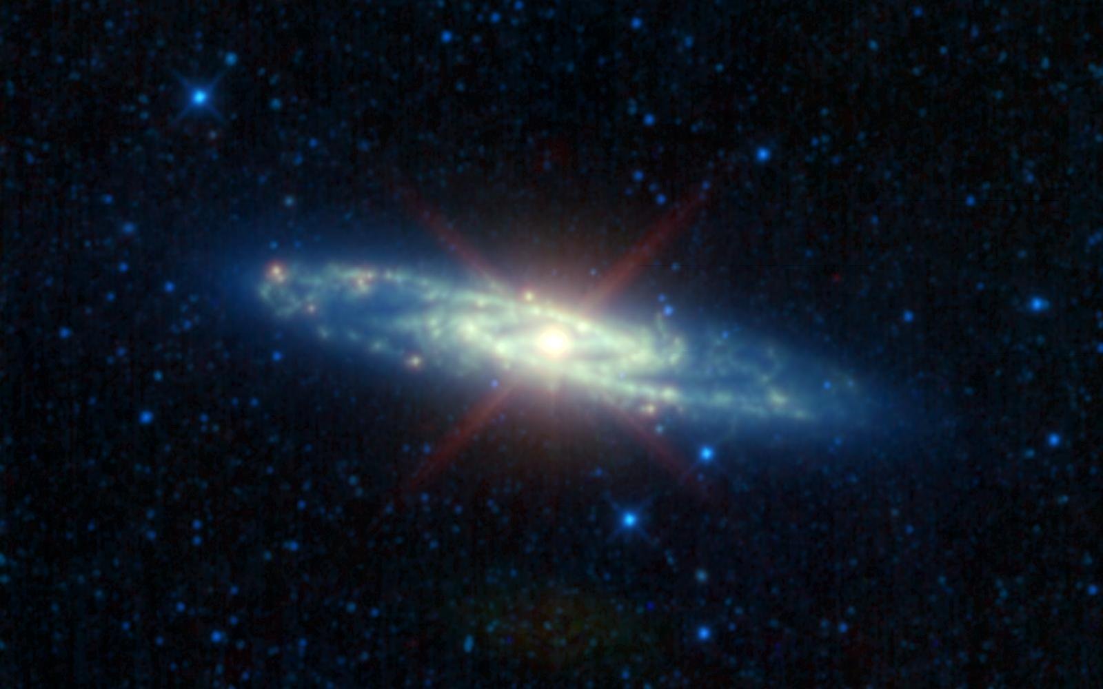 NGC 253, the Sculptor Galaxy, in infrared.