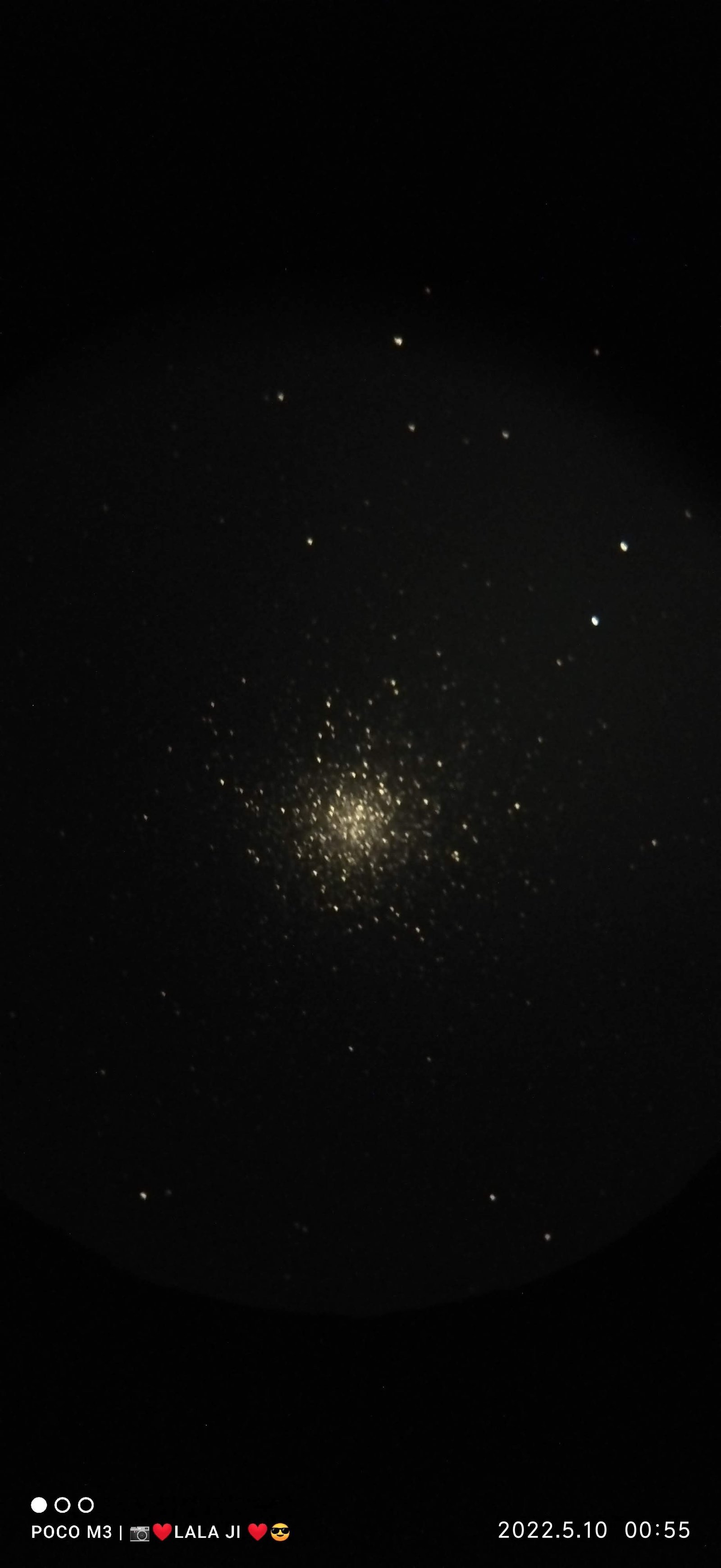 An open star cluster in the night sky.