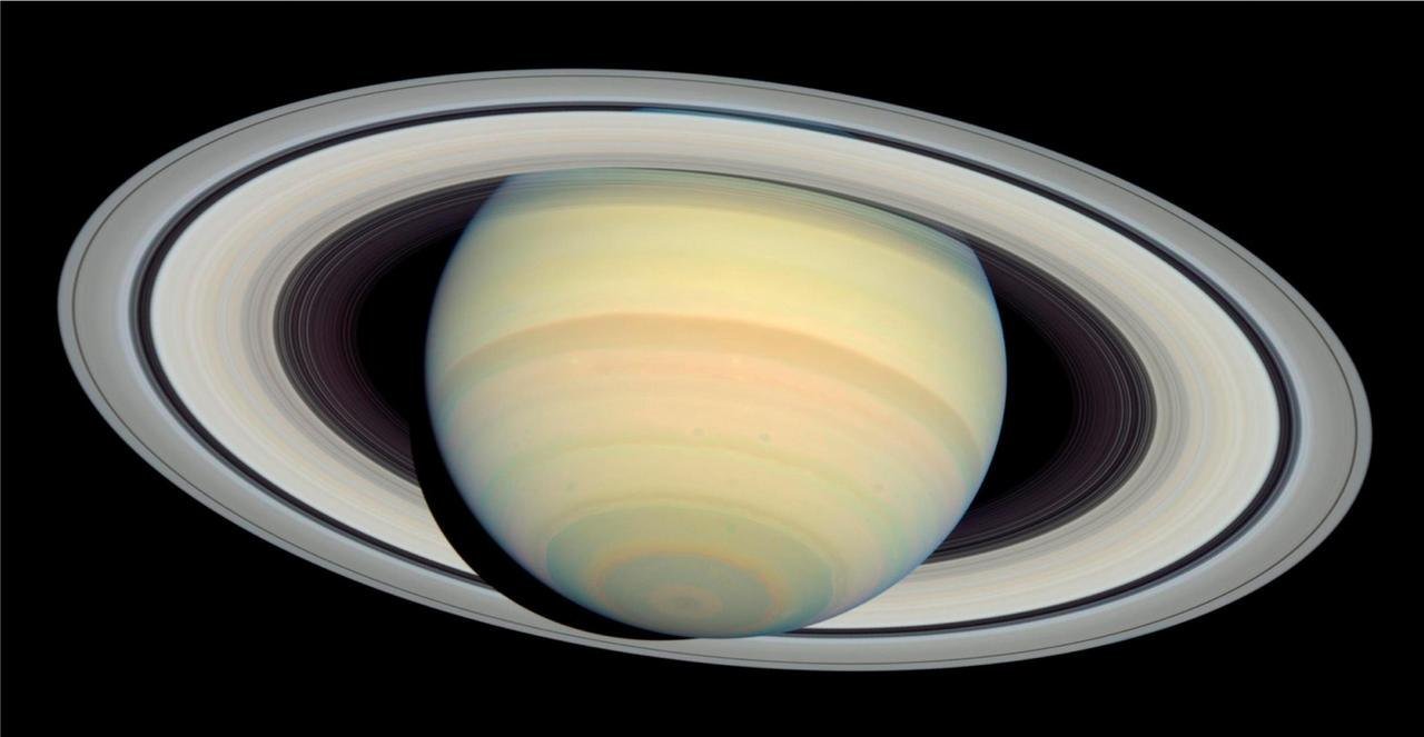 Saturn and its rings.