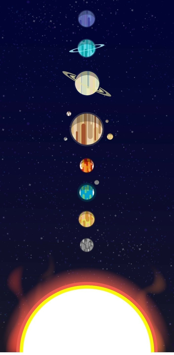A scale-model lineup of the planets ordered by distance from the Sun, part of the Planetary Walk.